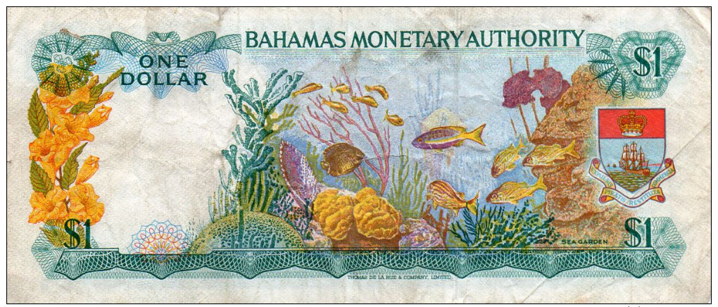 BAHAMAS : 1 $ 1968 (vf) - Bahamas