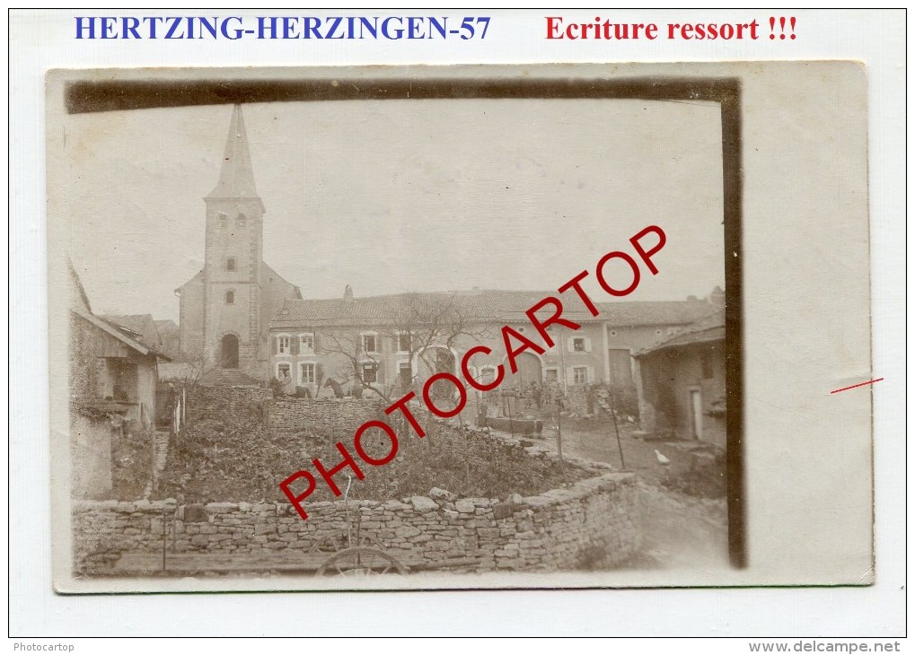 HERTZING-HERZING-Carte Photo Allemande-Guerre 14-18-1WK-Frankreich-Fran Ce-57- - Rechicourt Le Chateau