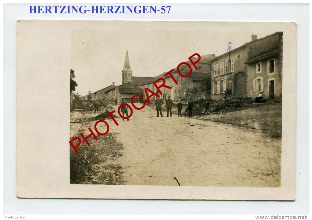 HERTZING-HERZING-Carte Photo Allemande-Guerre 14-18-1WK-Frankreich-Fran Ce-57- - Rechicourt Le Chateau