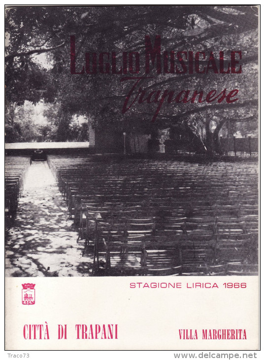 TRAPANI  /   Luglio Musicale Trapanese  - Stagione Lirica 1966 _ Varie Pubblicità All´interno - Musique