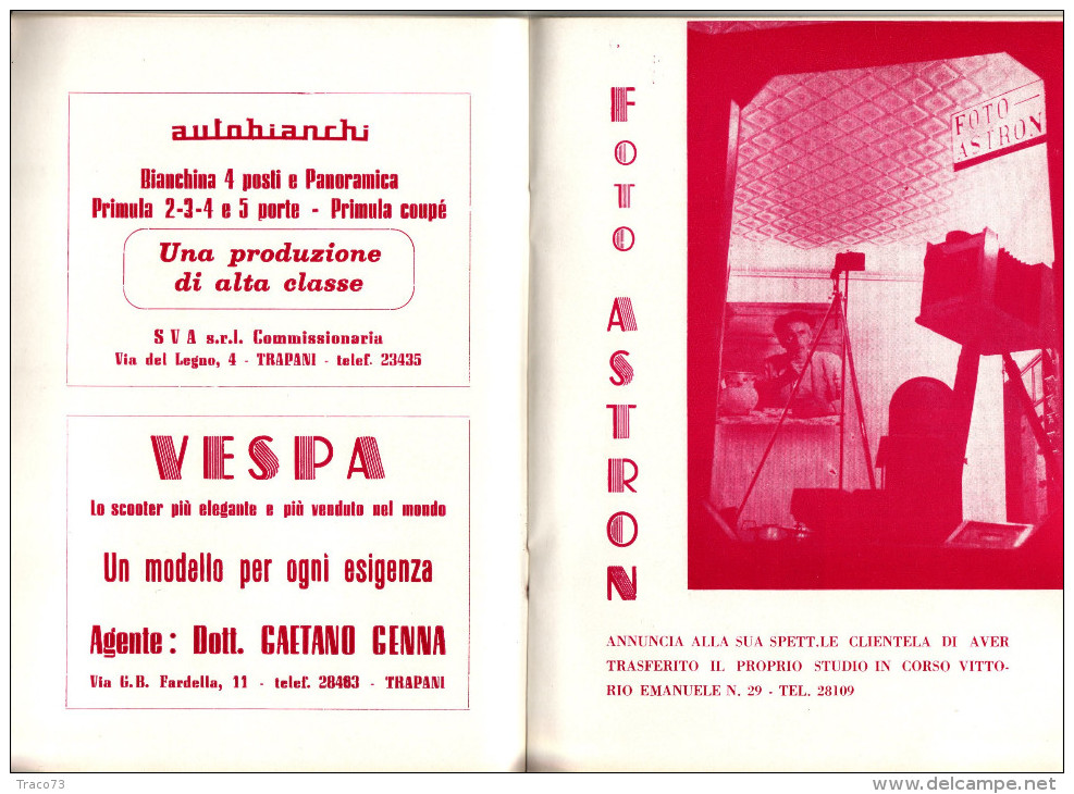 TRAPANI  /   Luglio Musicale Trapanese  - Stagione Lirica 1966 _ Varie Pubblicità All´interno - Musique