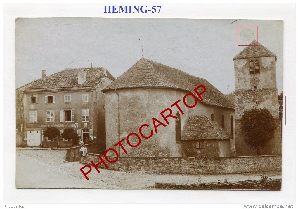 HEMING-Carte Photo Allemande-Guerre 14-18-1WK-Frankreich-France-57- - Lorquin