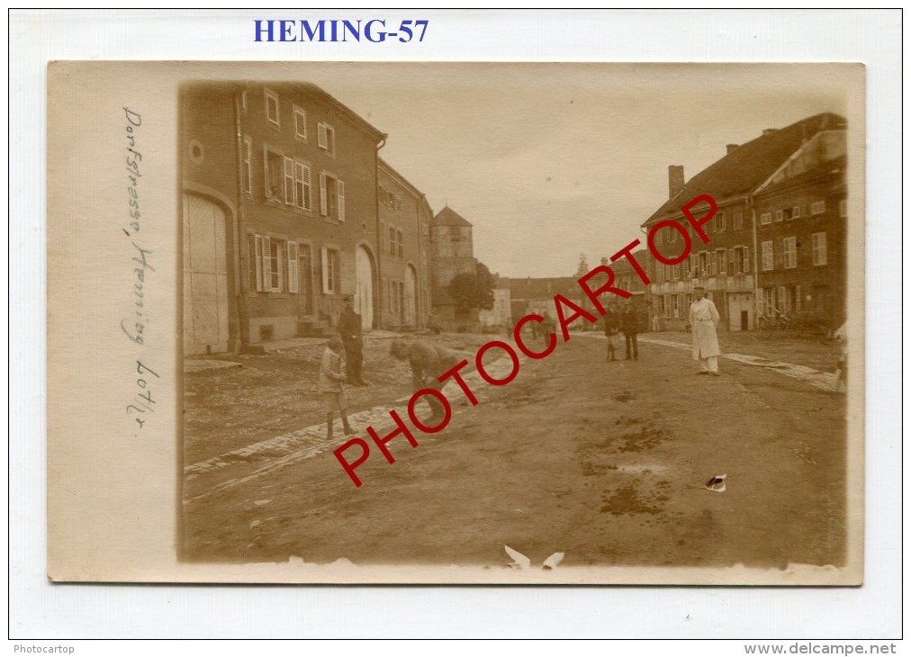 HEMING-Carte Photo Allemande-Guerre 14-18-1WK-Frankreich-Fran Ce-57- - Lorquin