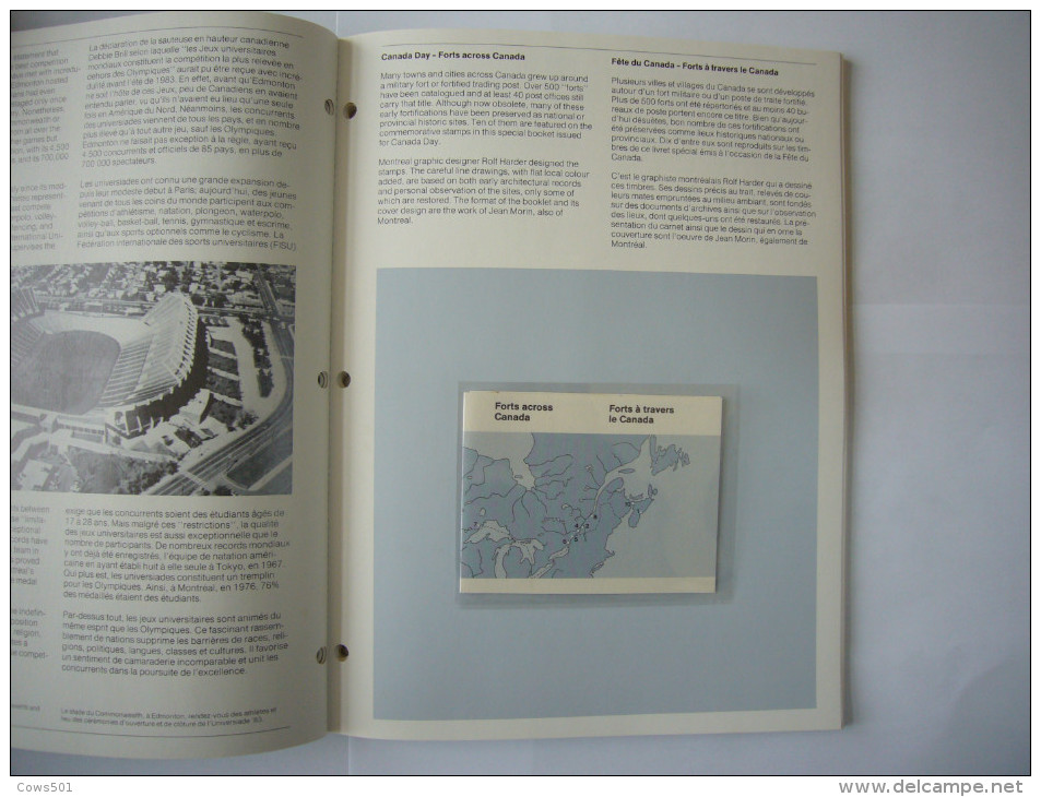 Canada  : Collection souvenir des   Timbres- Poste  neufs  de l' année 1983  complète