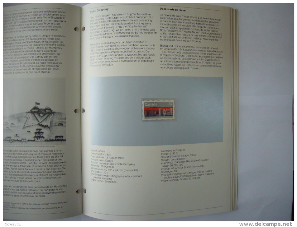 Canada  : Collection souvenir des   Timbres- Poste  neufs  de l' année 1983  complète