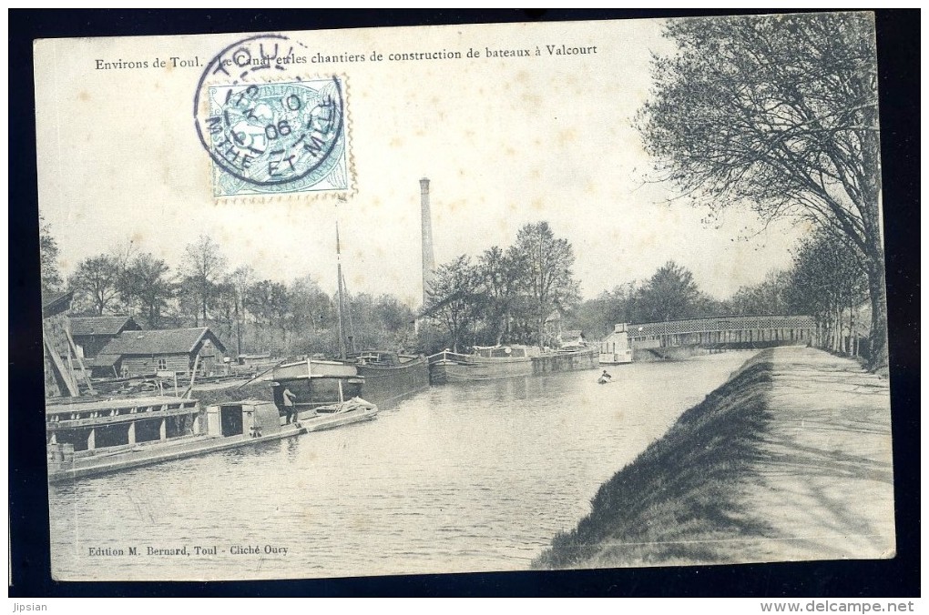 Cpa Du 54 Environs De Toul - Le Canal Et Les Chantiers De Construction à Valcourt  PY9 - Toul