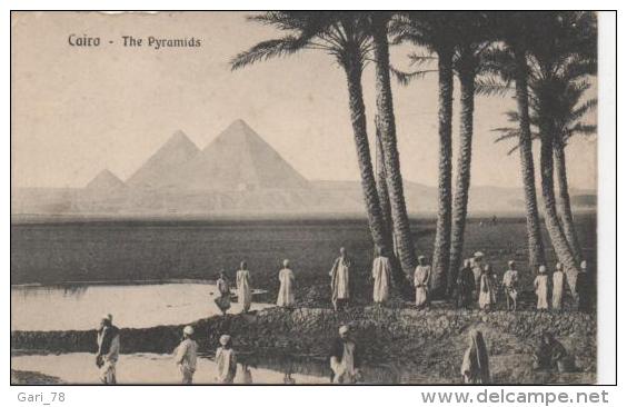 CP  CAIRO The Pyramids - Carte Animée Envoyée En 1916 - Pyramides