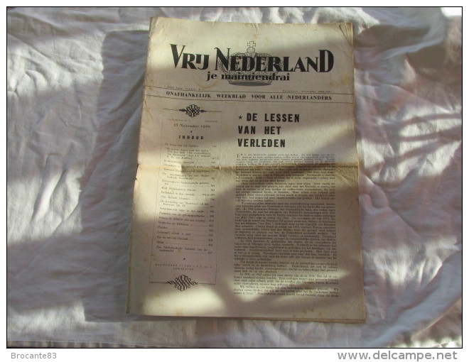 VRIJ NEDERLAND JE MAINTIENDRAI DU 23 NOVEMBRE 1940 - Niederländisch