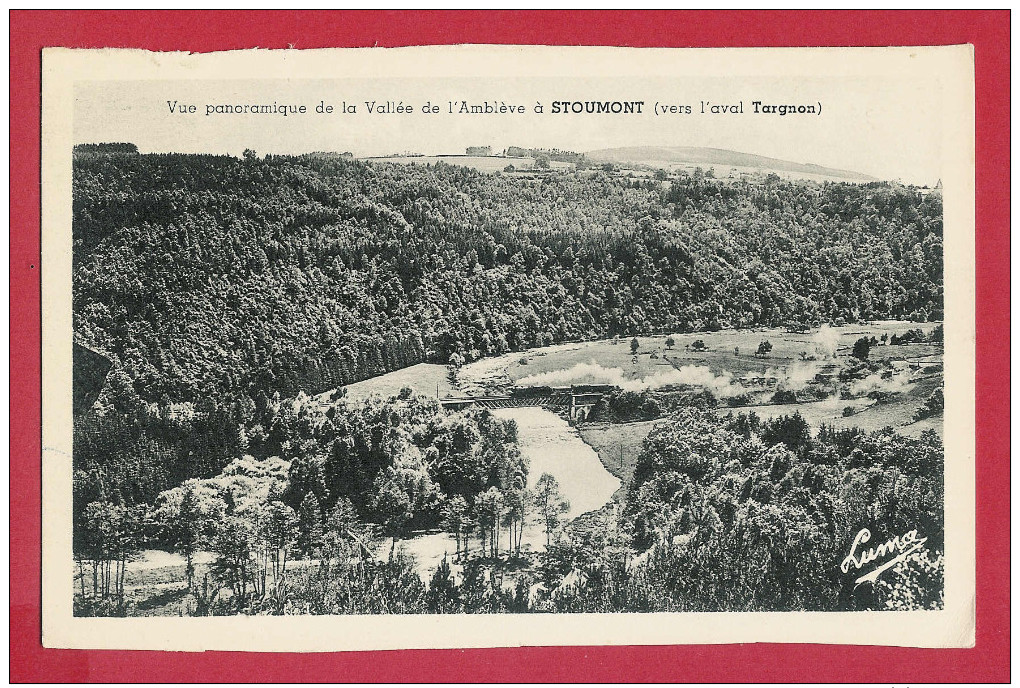 STOUMONT  -  Vue Panoramique De La Vallée De L'Amblève (vers L'aval Targnon) - Stoumont