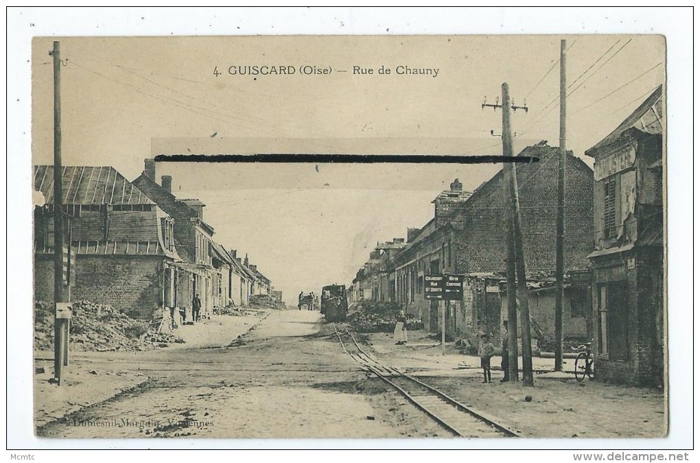 CPA- Guiscard  - Rue De Chauny - Guiscard