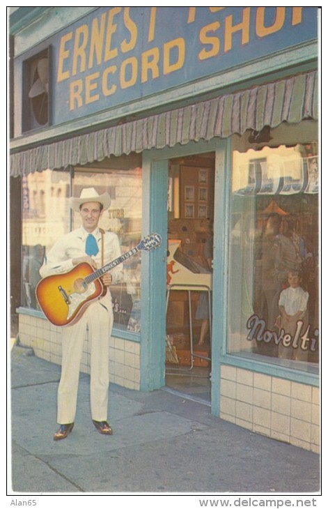 Nashville Tennessee, Ernest Tubb Record Shop, Guitar, Country Western Music, C1950s Vintage Postcard - Nashville