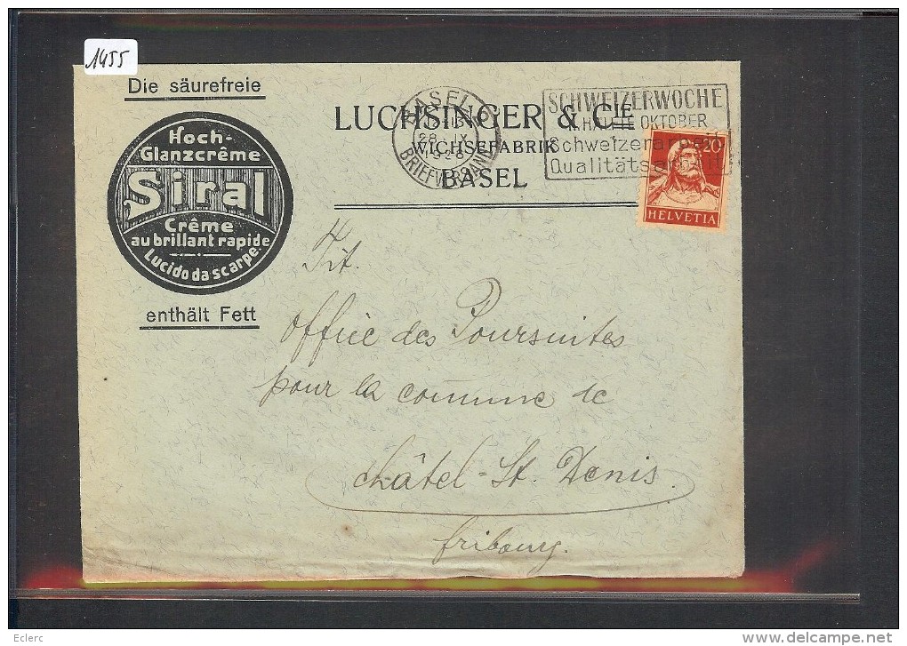 SUISSE - LUCHSINGER & Cie - HOCH GLANZCREME SIRAL - Cartas & Documentos