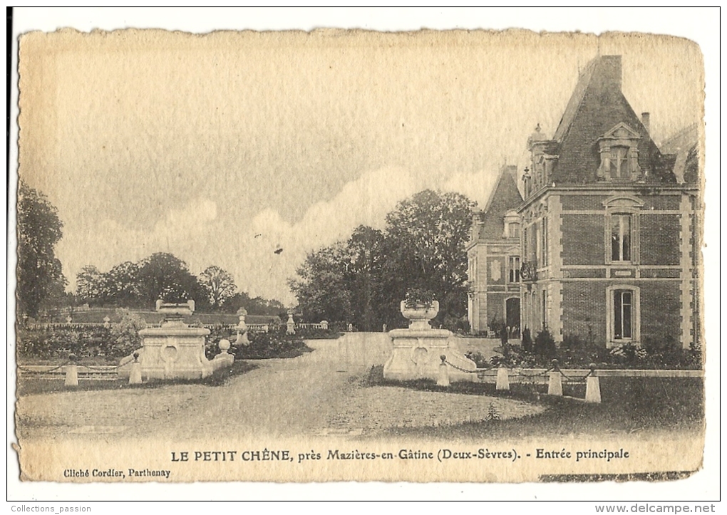 Cp, 79, Près Mazières-en-Gâtine, Le Petit Chêne, Entrée Principale - Mazieres En Gatine