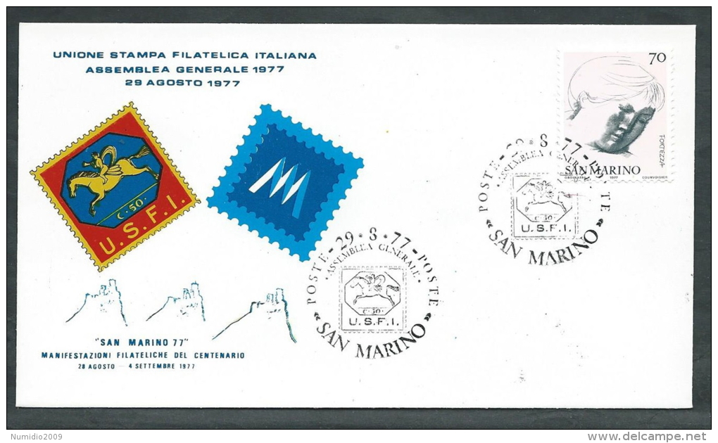 1977 SAN MARINO BUSTA SPECIALE USFI - RD15 - FDC