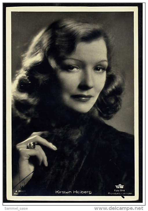 Autogramm  Kirsten Heiberg  Handsigniert  -  Portrait  -  Schauspieler Foto Ross Verlag Nr. 2688/1 Von Ca.1940 - Autogramme