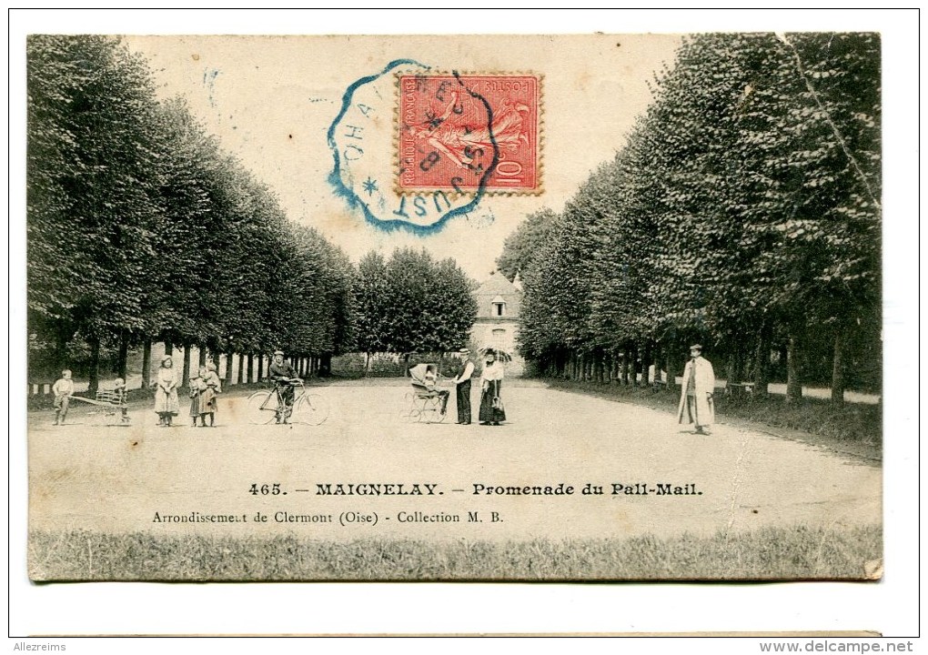 CPA  60  :   MAIGNELAY   Promenade Du Petit Mail   1905   VOIR  DESCRIPTIF  §§§§§ - Maignelay Montigny