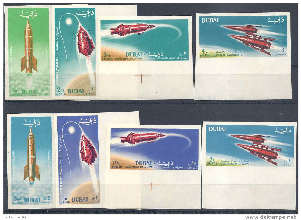 1964 DUBAI Michel 71B-78B**  Espace, Non Dentelé - Dubai