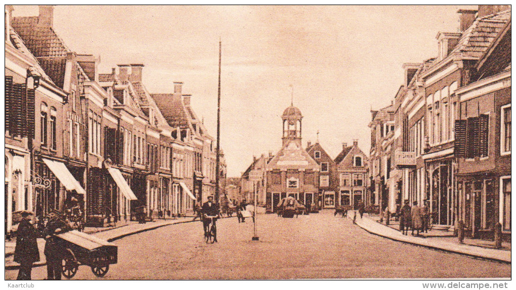 Dokkum - Groote Breedstraat  (Kar, Fiets, Winkels, Wandelaars Etc.)    - Friesland - Holland/Nederland - Dokkum