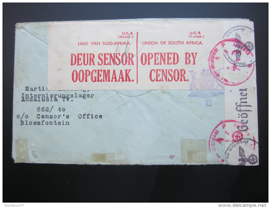 1945, POW, Interniertenpost , Camp , ( German), Cover To Germany With Censorship - Covers & Documents