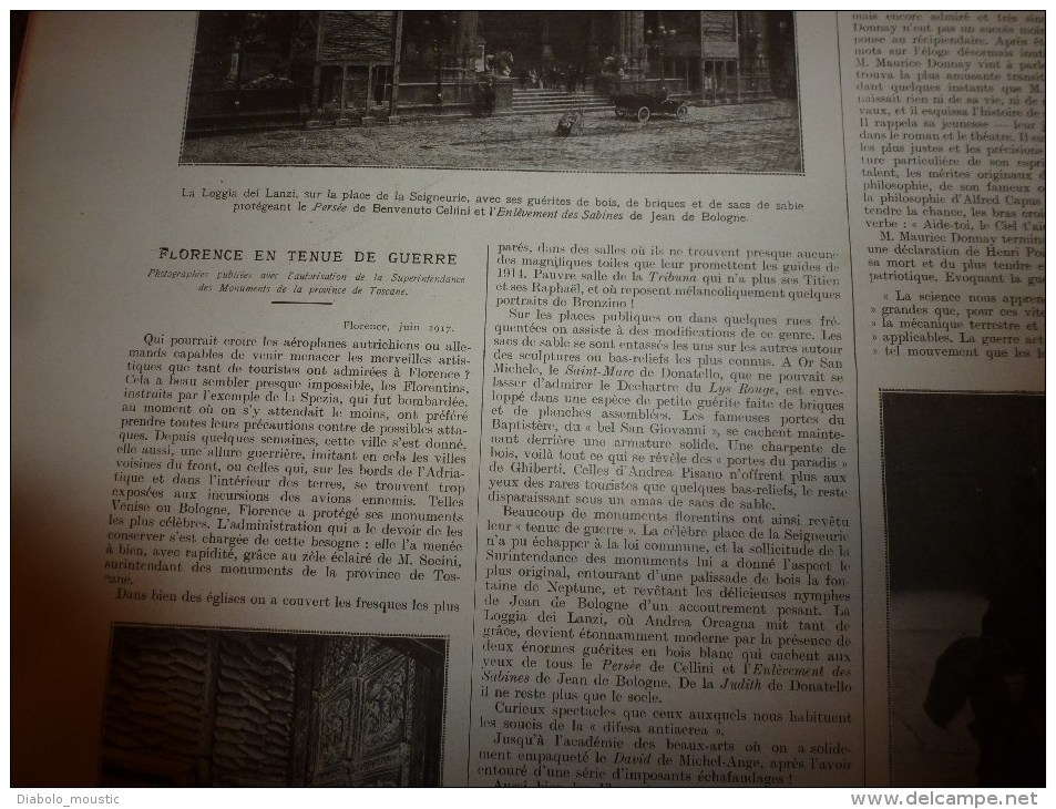 1917 Les USA inquiets prennent part à la guerre mais tout est déjà joué ; Grades et insignes des américains; FLORENCE.