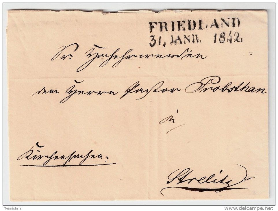 Mecklenburg, 1842, " FRIEDLAND " ,klarer L2    #1015 - Vorphilatelie