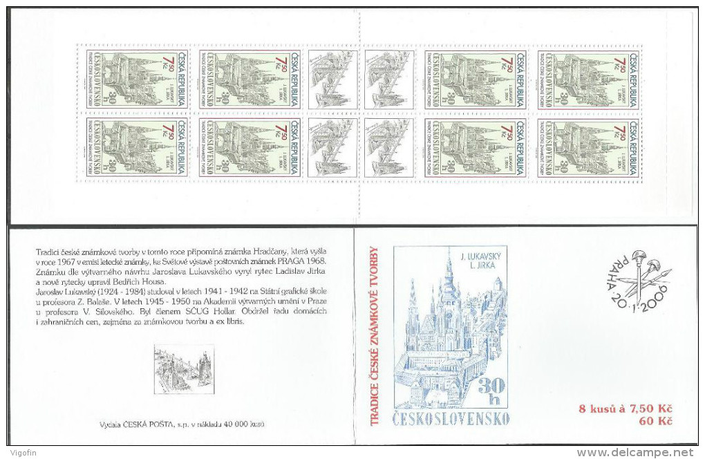 CZ 2006-456 STAMPS DAY, CZECH REPUBLIC, BOOKLET, MNH - Neufs