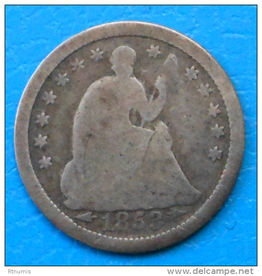 Etats-Unis United States Half Dime 1853 Km 76 - Half Dimes