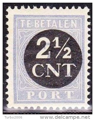 1923 Strafportzegels Der Uitgifte 1912-20 Overdrukt In Zwart 2½ Cent / 7 Cent (53) Postfris NVPH 62 - Strafportzegels