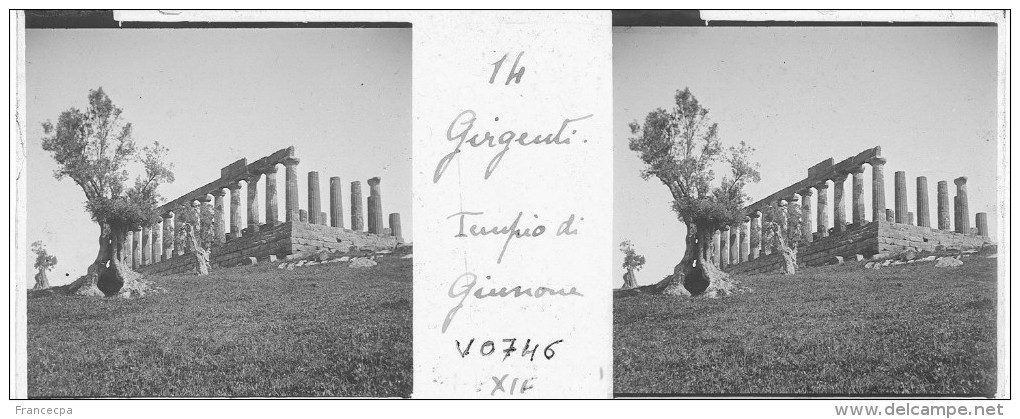 V0746 - ITALIE - AGRIGENTE - GIGENTI - Temple De Giunone - Plaques De Verre