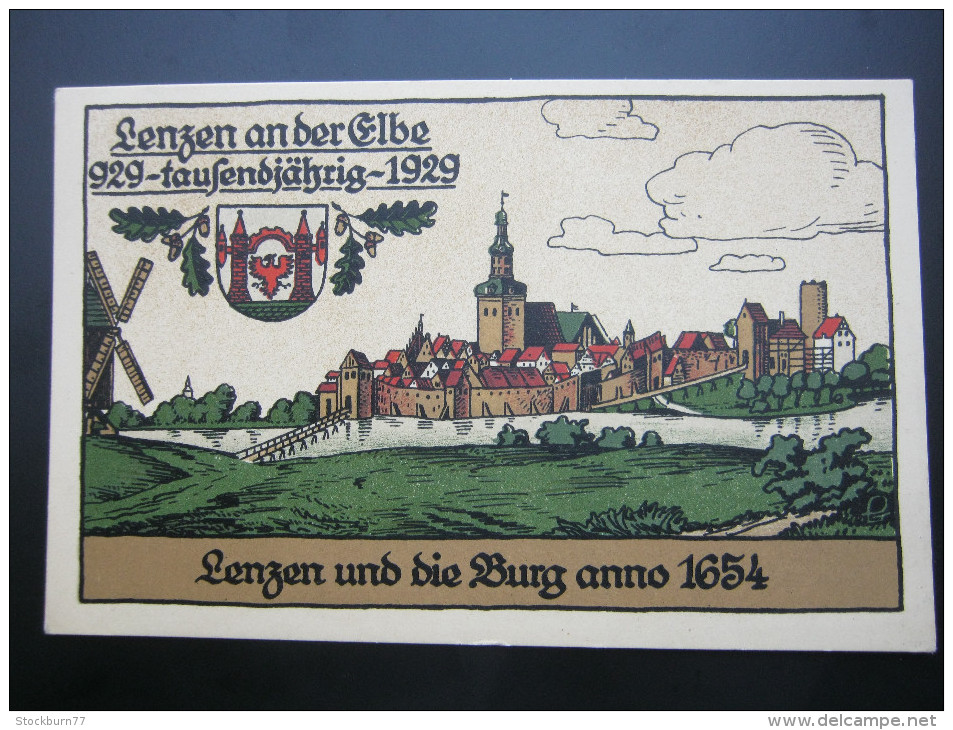 LENZEN ,  1000 Jahrfeier  ,  Schöne Karte   1929 - Lenzen