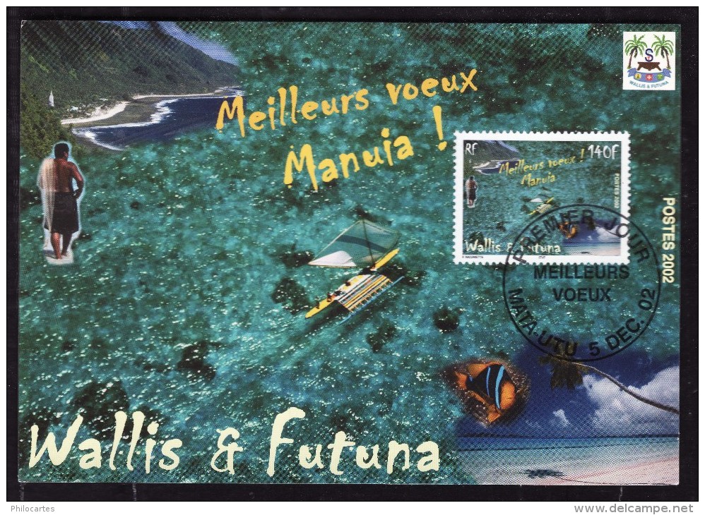 WALLIS Et FUTUNA  2002 - YT  587  Sur Une Carte Maximum  - Neuve - Storia Postale