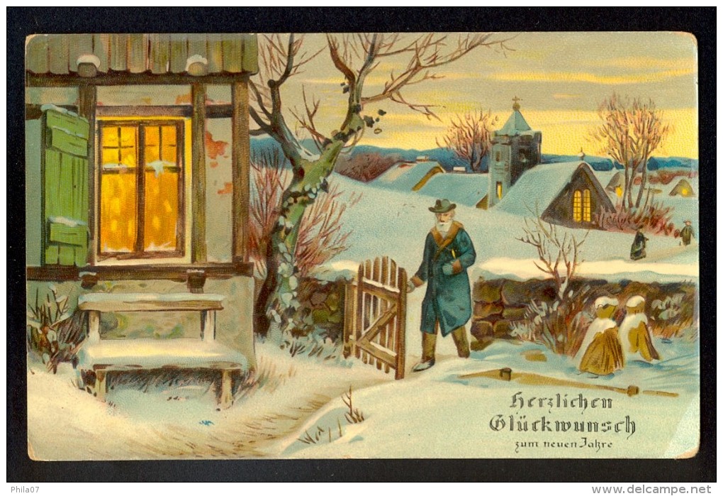 Herzlichen Gluckwunsch Zum Neuen Jahre / SB 2112 H ---- Postcard Traveled - Nouvel An