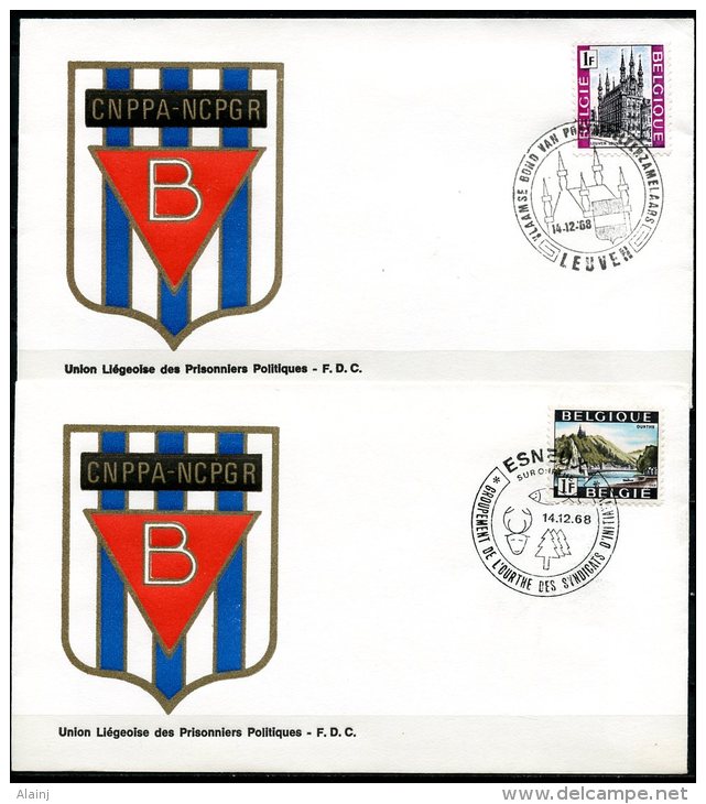 BE   FDC  1480 - 1481   ---   Tourisme : Leuven Et Ourthe  --  Profit Des Prisonniers Politiques - 1961-1970