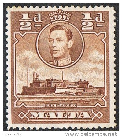 Malta SG218a 1943 Definitive ½d Unmounted Mint - Malta