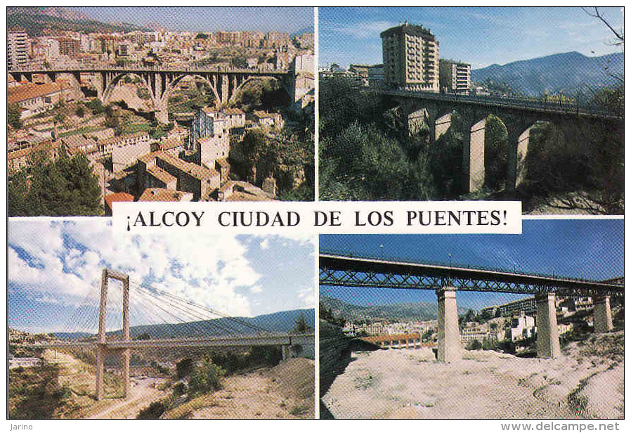 Spain-Espana, Alcoy 1985,Ciudad De Los Puentes-bridge, Pont, Brucke-Jorge, Benisaido, Fernando Reig, Viaducto, Used - Puentes