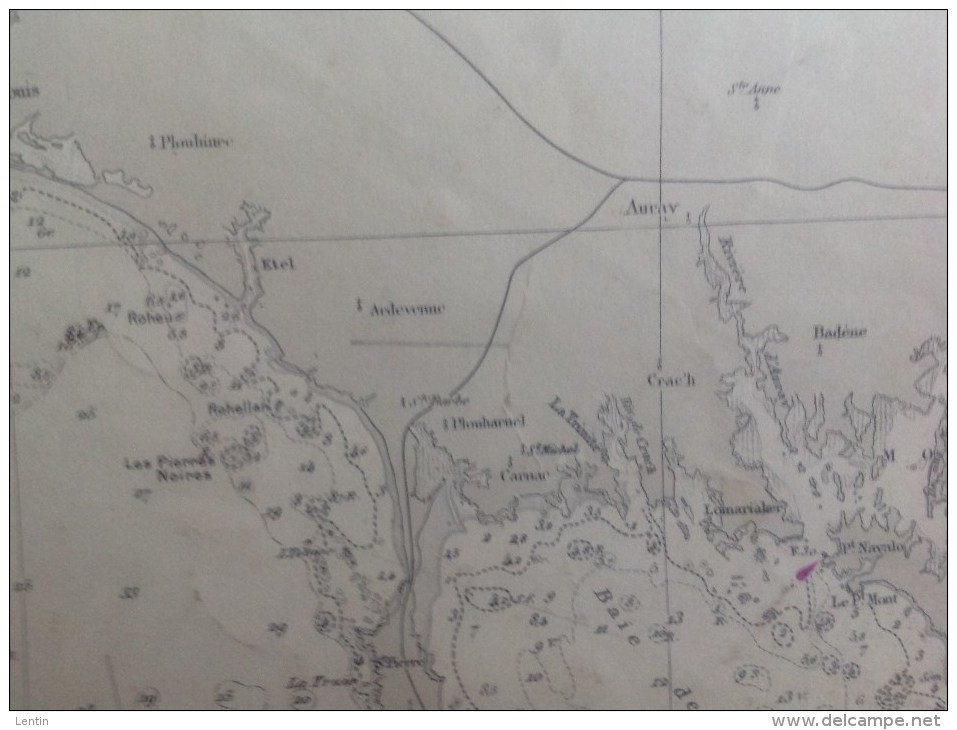 Carte Marine - D' Ouessant à La Loire - Paris 1872 - Service Hydraugraphique De La Marine - Nautical Charts