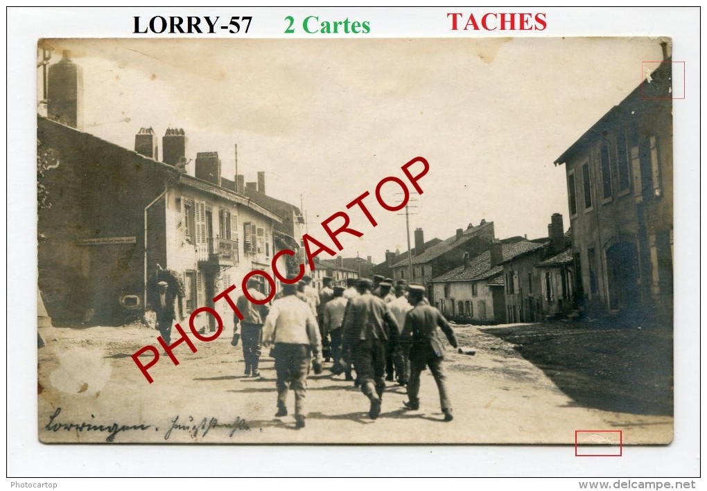 LORRINGEN-LORRY-MARDIGNY-2xCartes Photos Allemandes-Guerre 14-18-1WK-Frankreich-France-57-Feldpost- - Metz Campagne