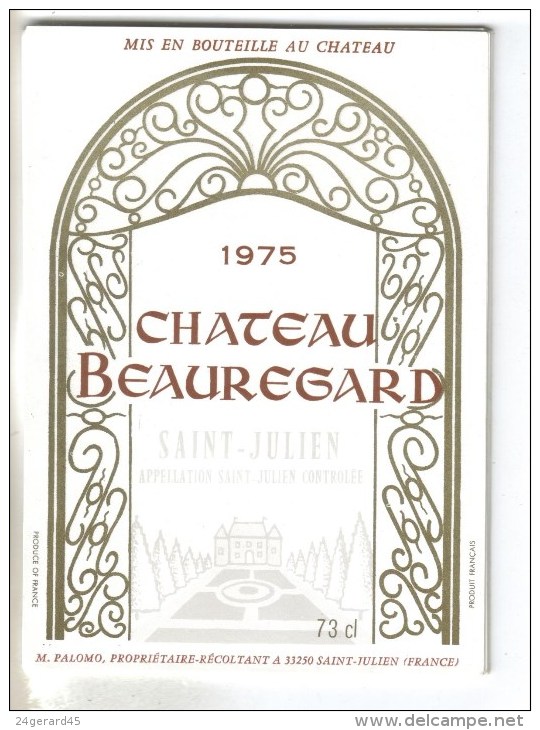 LOT 3 ETIQUETTES BOUTEILLE VIN - St Julien "Chat. Moulin Bridane"84 Et "Chat. Beauregard"75, Médoc "Chateau Queyzans" 92 - Collections, Lots & Séries