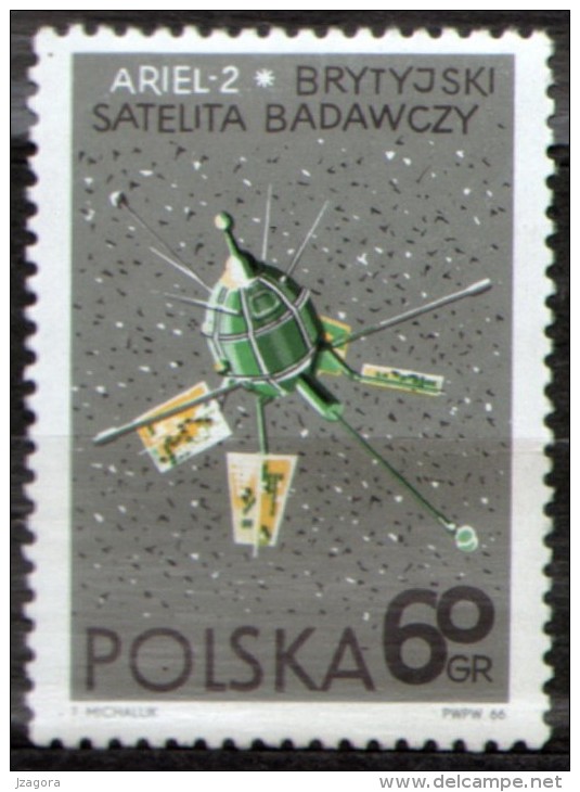 BRITISH SATELIT RAUMSCHIFF VAISSEAU SPATIAL UK -  ARIEL-2   POLAND POLEN POLOGNE 1966 Mi 1732 MNH SPACE ESPACE RAUM - Europe