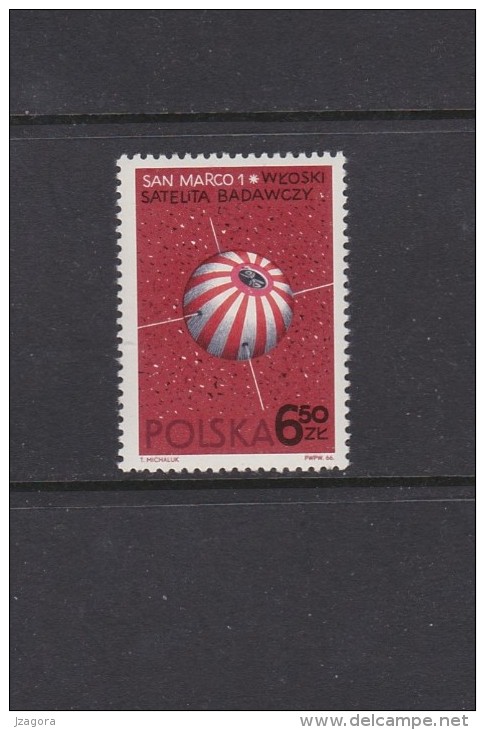 ITALY SATELIT RAUMSCHIFF VAISSEAU SPACESHIP  - SAN MARCO POLAND POLEN POLOGNE 1966 Mi 1736 MNH SPACE ESPACE RAUM - Europe