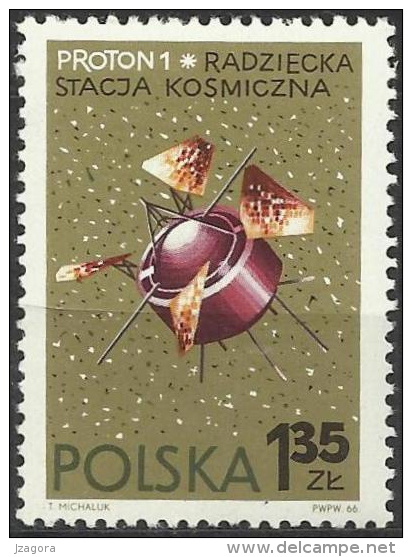 SOVIET SATELIT RAUMSCHIFF VAISSEAU SPATIAL -  SPACELAB PROTON - POLAND POLEN POLOGNE 1966 Mi 1733 MNH  SPACE RAUM - Europe