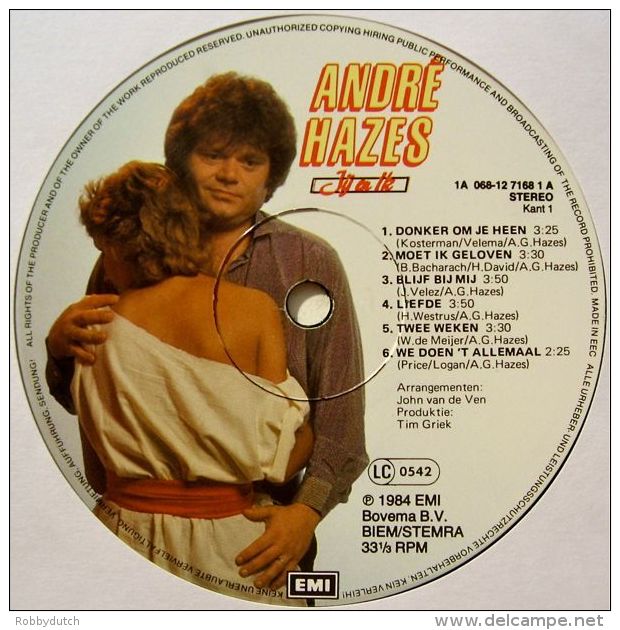 * LP *  ANDRE HAZES - JIJ EN IK (Holland 1984 EX-!!!) - Sonstige - Niederländische Musik