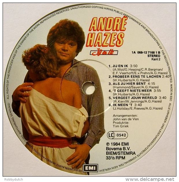 * LP *  ANDRE HAZES - JIJ EN IK (Holland 1984 EX-!!!) - Other - Dutch Music