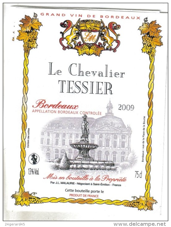 LOT 3 ETIQUETTES BOUTEILLE VIN - St Julien "Chat. Capdelong"83 Bx "Ch. Tessier"2009, Médoc "Chateau Queyzans" 92 - Collections, Lots & Séries