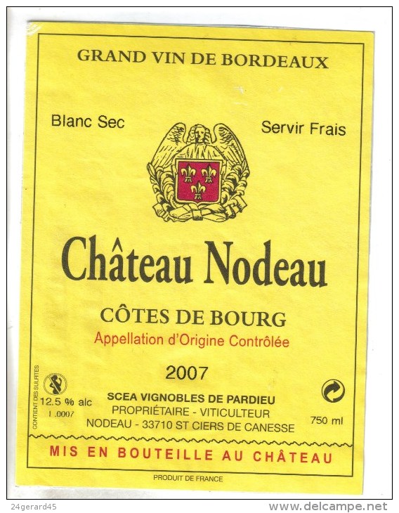 LOT 3 ETIQUETTES BOUTEILLE VIN - St Julien "Chat. Capdelong"83, Bx "Chat. Nodeau"2007, Médoc "Chateau Queyzans" 92 - Collections & Sets