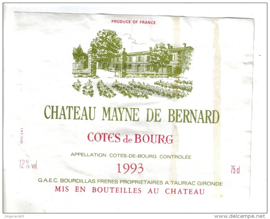 LOT 3 ETIQUETTES BOUTEILLE VIN - St Julien "Chat. Capdelong"83,  "Chat. Mayne Bernard"93, Médoc "Chateau Queyzans" 92 - Collections & Sets