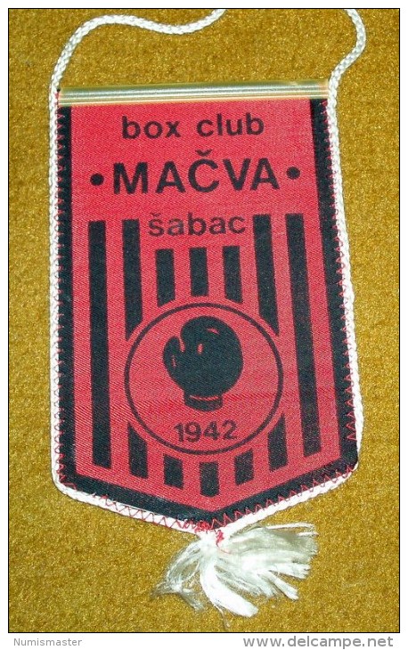 BOXING CLUB MACVA , SABAC , SERBIA , FLAG 90 X 140 Mm - Kleding, Souvenirs & Andere