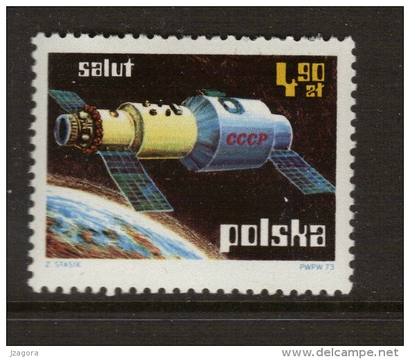 SPACECRAFT RAUMFAHRZEUG VAISSEAU SPATIAL SALUT  POLAND POLEN POLOGNE 1973 MNH(**) MI 2255 - Europe