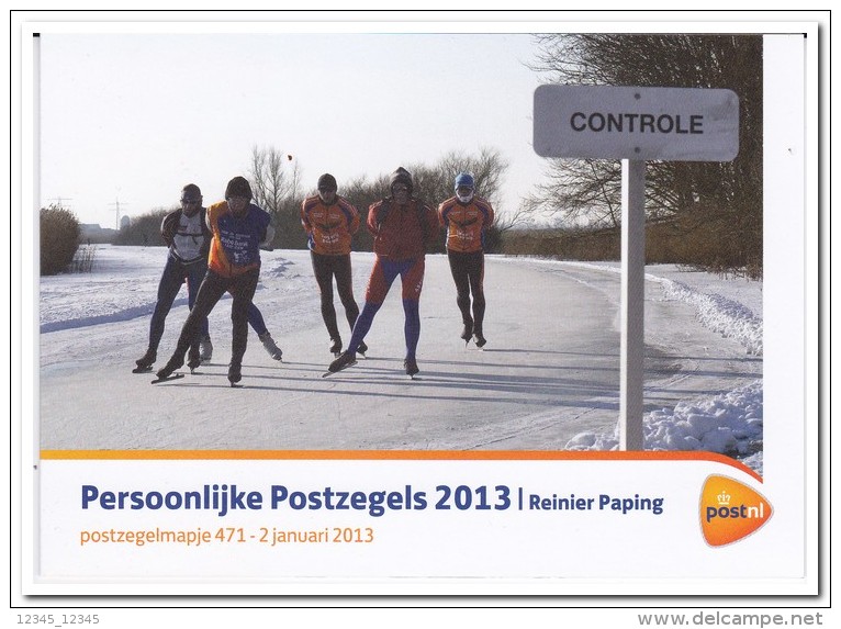 Nederland 2013, Postfris MNH, Folder 471, Reinier Paping, Ice Skating - Nuevos