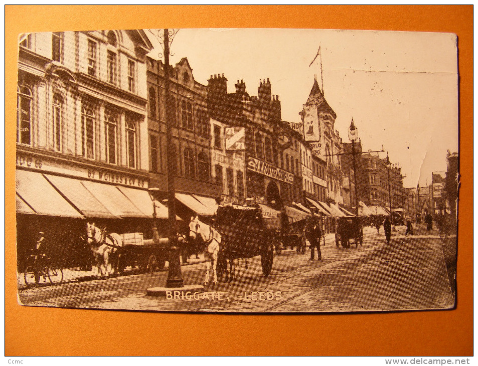 CPA Leeds (Yorkshire) (England/Angleterre) - Briggate - 1909 - Leeds